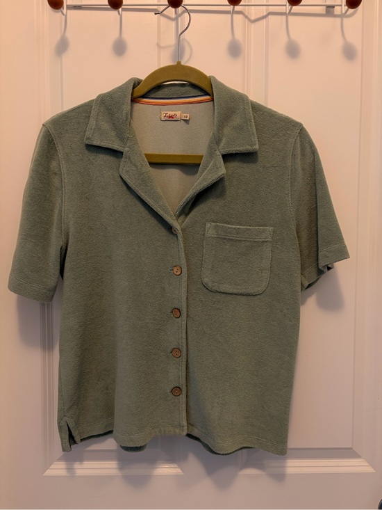 Faherty Tops - Faherty “Cabana” Towel Terry Cloth Button-Up Shirt